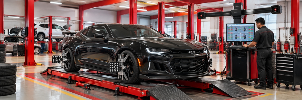 Camaro — ZL1 on the alignment rig