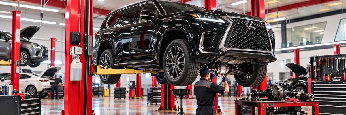 Lexus — LX on the lift