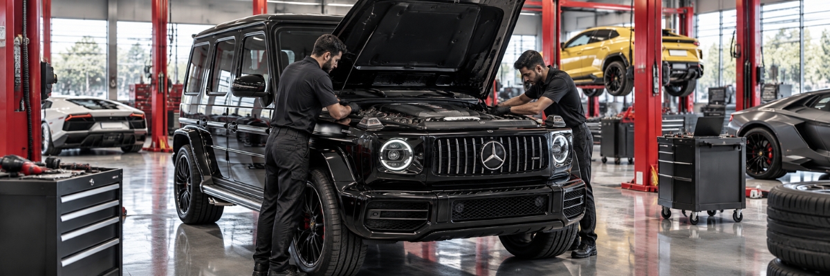Mercedes-Benz — G-Class engine bay
