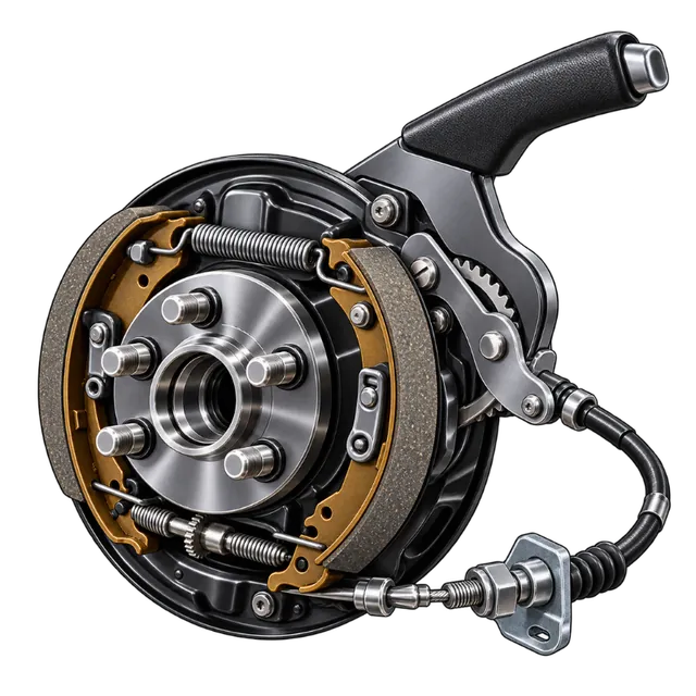 Brakes — parking brake and adjustment