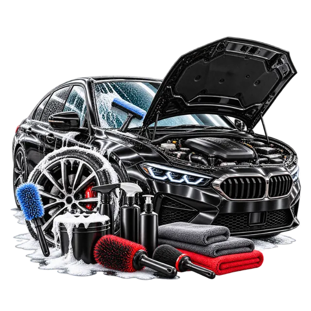 Detailing — wheels, glass and engine bay
