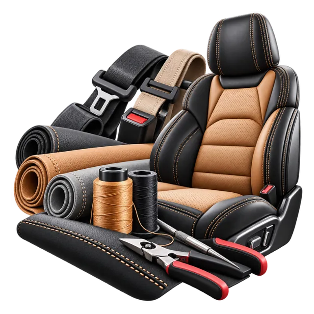 Upholstery — stitching, belts and finishing
